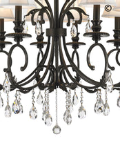 Load image into Gallery viewer, ARIA - Hampton 8 Arm Chandelier - Dark Bronze - Designer Chandelier 
