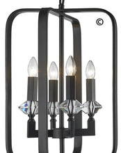 Load image into Gallery viewer, NewYork Allure - 4 Light - Dark Bronze - Designer Chandelier 
