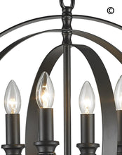 Load image into Gallery viewer, Hampton Orb - 4 Light - Dark Bronze - Designer Chandelier 
