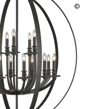 Load image into Gallery viewer, Hampton Orb - 15 Light - Dark Bronze - Designer Chandelier 
