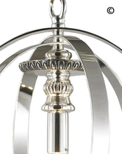 Load image into Gallery viewer, Hampton Orb - Single Light - Silver Plated - Designer Chandelier 
