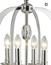 Load image into Gallery viewer, NewYork Luxe - 4 Light - Silver Plated - Designer Chandelier 
