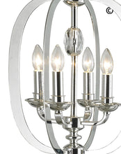 Load image into Gallery viewer, NewYork Luxe - 4 Light - Silver Plated - Designer Chandelier 
