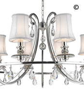 Load image into Gallery viewer, NewYork - Hampton Halo 10 Light Chandelier - Silver Plated - Designer Chandelier 
