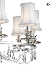 Load image into Gallery viewer, NewYork - Hampton Halo 10 Light Chandelier - Silver Plated - Designer Chandelier 
