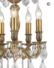 Load image into Gallery viewer, AMERICANA 5 Light Chandelier - Brass Finish - Designer Chandelier 
