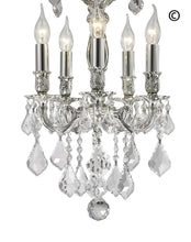 Load image into Gallery viewer, AMERICANA 5 Light Chandelier - Silver Plated - Designer Chandelier 
