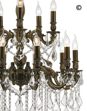 Load image into Gallery viewer, AMERICANA 15 Light Crystal Chandelier - Antique Bronze Style - Designer Chandelier 
