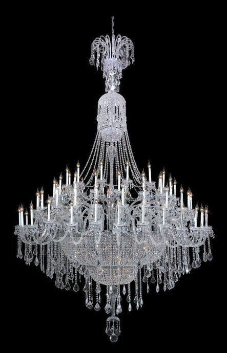 Bohemian Prague 122 Light Crystal Chandelier - CHROME - Designer Chandelier 