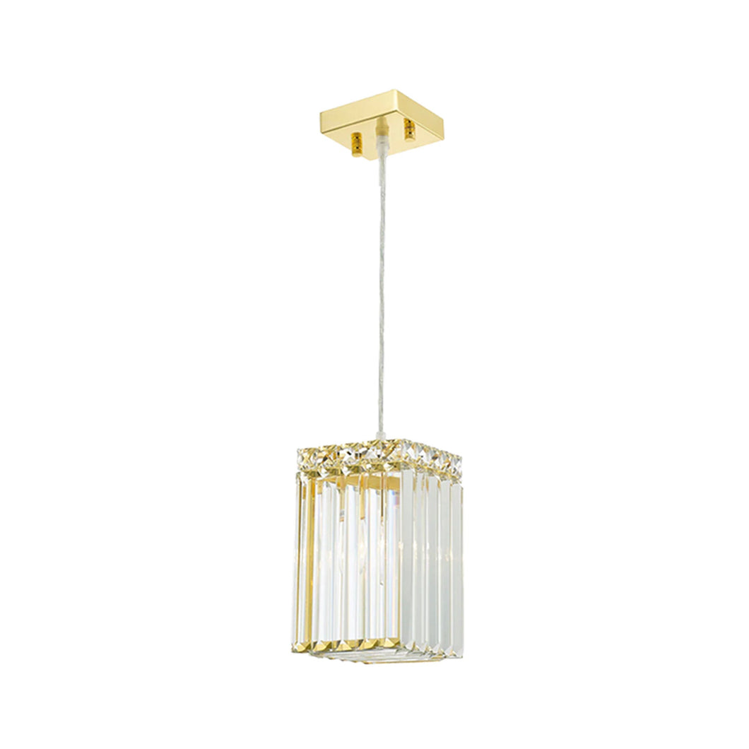 Modular Single Light Pendant - Square - Gold Fixtures