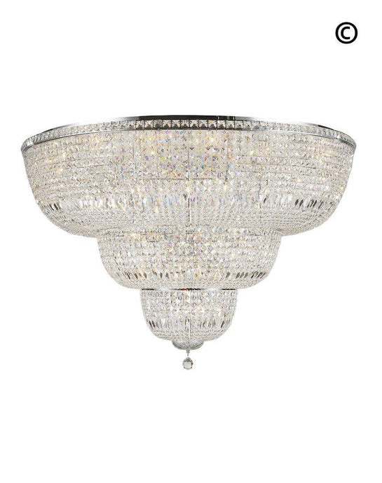 Empress Flush Mount Basket Chandelier - CHROME - Width:150cm - Designer Chandelier 