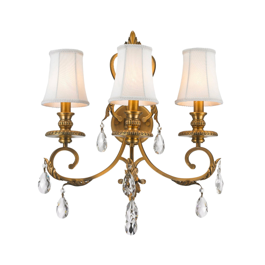 ARIA - Hampton Triple Arm Wall Sconce - Brass