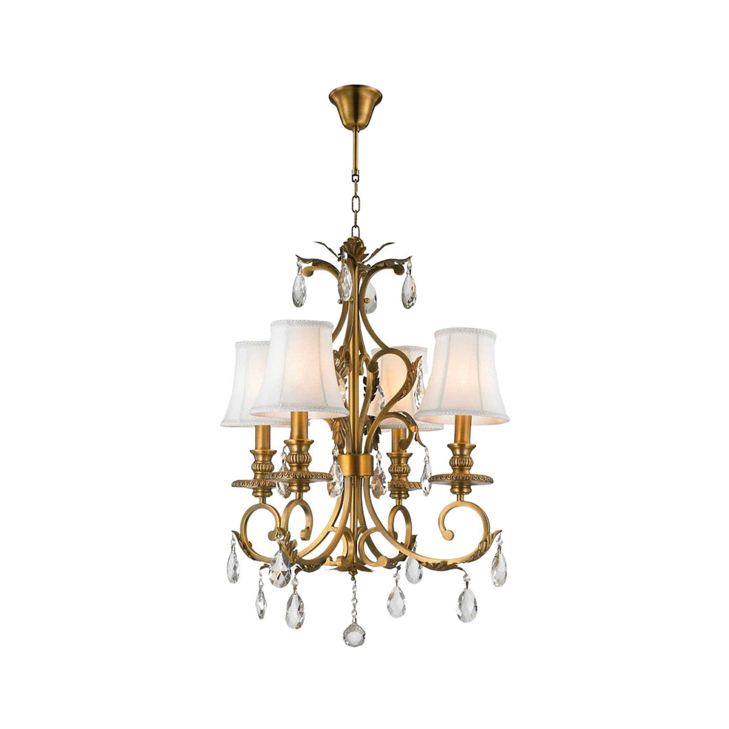 ARIA - Hampton 4 Arm Chandelier - Brass