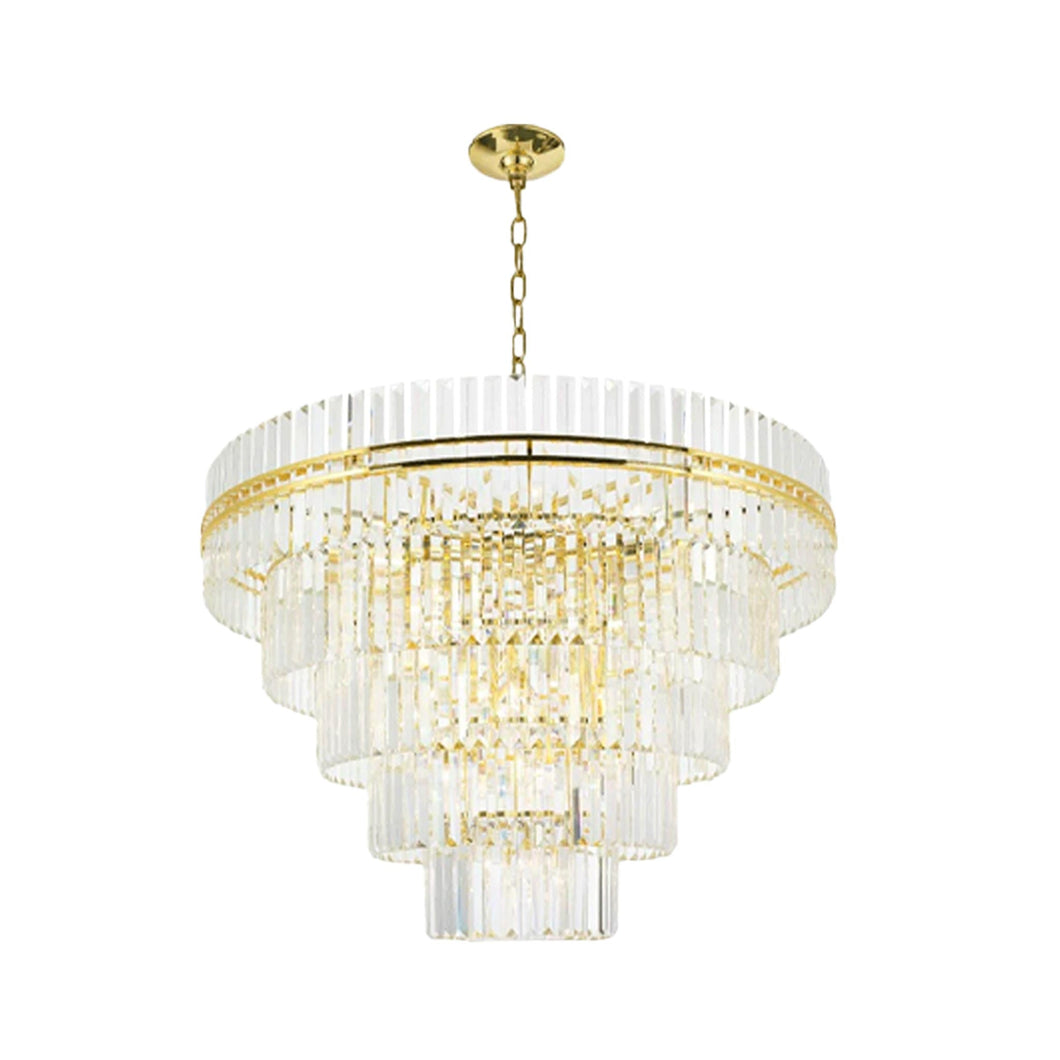 Ashton Collection - Five Tier Chandelier - 120cm - Gold